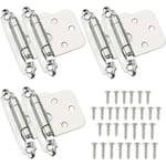 Groofoo - Charnières 6 Pcs Charniere Porte Charnière à Fermeture Automatique Matériau en Acier Laminé à Froid Paumelle Ressort avec Amortisseur pour