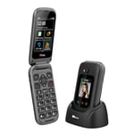 TTfone TT970 Whatsapp 4G Touchscreen Senior Big Button Flip Mobile Phone - Pay As You Go Prepaid - Easy and Simple to Use (£0 Credit, O2)