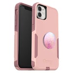 OtterBox Bundle COMMUTER SERIES Case for iPhone 11 - (BALLET WAY) + PopSockets PopGrip - (PETAL POWER) Pink
