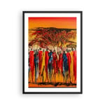 Affiche Poster 50x70cm Tableaux Image Photo Afrique tribu Wall Art Decoration