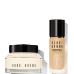 Bobbi Brown 24-hour Hydration Duo - Vitamin Enriched Face Base & Foundation Bundle (Various Shades) - Neutral Warm Sand