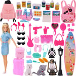 Den perfekta julklappen  55 Barbie docka accessoarer skor resväska ryggsäck dockhus möbler hushållsapparater