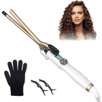 Curling Tongs Iron Wand 9mm: AIMERVO Professional Hair Thin Curler for Long Hair