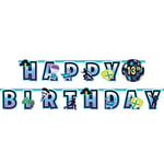 Amscan 122412 - Kids Battle Royal Gamers Happy Birthday 'Add an Age' Letter Banner Party Decoration - 3.17m