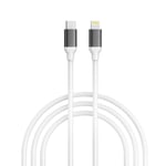 Extra Stark USB-C till Lightning Kabel Vit - 20W - 2 meter