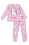 Chicco Pyjama long Licorne en coton léger, Pyjamas Fille, Rose, 2 ans