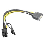 15Pin SATA Male to 8Pin(6+2) PCI-E  Supply Cable SATA Cable 15-Pin to 8 Pin2184