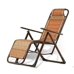 Qazxsw Chaises Pliantes de Jardin Chaise Longue, Bambou Tissage Balcon Bureau inclinable Chaise Longue Chaise Longue Jardin Patio gravité Chaise paresseuse Pliante