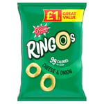 Golden Wonder Ringos Cheese & Onion Crisps  Pack of 18 x 40g