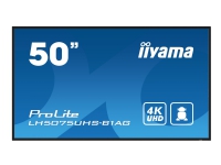 iiyama ProLite LH5075UHS-B1AG - 50 Diagonal klass (49.5 visbar) LED-bakgrundsbelyst LCD-skärm - digital skyltning - med built-in media player, SDM Slot PC - Android - 4K UHD (2160p) 3840 x 2160 - mattsvart