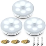 Ersandy - Veilleuse led Automatique,Lampe a Detecteur de Mouvement Interieur,Lampes led Sans Fil,3 Modes (Auto/On/Off) ,led Lampe de Placard,