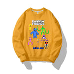 Roblox Rainbow Friends Pullover Varm tröja Rainbow Friends Printed kläder Barn Pullover Gul W 110cm