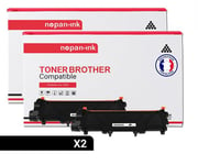 TONER TN 2320 XXL TN2320 XXL Noir x 2 Compatible pour Brother-NOPAN-INK Brother L-L2300D L2305W L2320D L2340DW L2360DN L2360DW L2365DW L2380DW, DCP-L2500D L2520DW L2540DN L2540DW L2560DW,MFC-L2700DW L2707DW