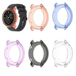 Tencloud Cases Compatible with Amazfit GTR 47mm 42mm Protector Protective Case Cover Soft TPU Bumper Shell Watch Accessories for Amazfit GTR 42mm 47mm Smartwatch (47mm, 5pcs)