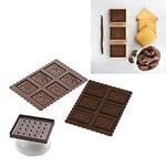 silikomart | CKC04 Moule en Silicone pour chocolats COOKIE GNAM GNAM SLIM, antiadhésif, 6 chocolats, paquet de 1 Moule pour sucreries, Easy Choc, 47 x 57 mm, h 5 mm, Volume 33 ml, Made in Italy