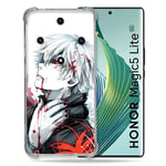 Cokitec Coque Renforcée pour Honor Magic 5 Lite Manga Tokyo Ghoul Kaneki Blanc