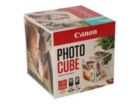 Canon Photo Cube Creative Pack - Blank - 2-Pack - Svart, Farge (Cyan, Magenta, Gul) - Original - Blå - Blekkpatron/Papirsett - For Pixma Ts5150, Ts5151