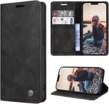 Coque Pour Iphone 12 Mini Cuir Etui Pour Iphone 12 Mini Housse Premium Pu Portefeuille [Magnetique] [Porte Cartes] [Stand Fonction] Coque Rabat Pour Iphone 12 Mini (5.4'') - Noir