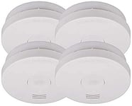 Brennenstuhl smoke detector SET, 4x RM L 3100 with integrated battery (tested and certified according to VdS DIN EN 14604) white