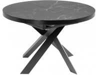 Table de salle à manger Vashti table extensible céramique diamètre 120 cm
