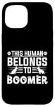 Coque pour iPhone 15 Nom de chien Boomer Cadeau personnalisé pour animal domestique appelé Boomer