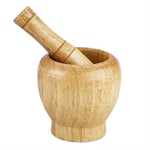 Grinding Pinch Bowl Solid Wood PestleWooden Mortar And Pestle Set For Crushing