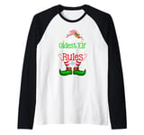 I'm The Oldest Elf I Make The Rules Christmas Raglan Baseball Tee