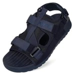 Gaatpot Sandales Homme Sandals de Sport et d'Extérieur avec soutien de la voûte Sandale de Trekking Randonnée Ajustable Bout Ouvert Confortable Bleu 46