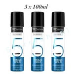 3 x 100ml  Tresemme 24-Hour Frizz Control Freeze Hold Hairspray  Travel Size