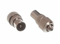 240 X Coaxial Coax Aerial Wire Cable Connectors Male | Onestopdiy New