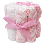 HÜTTE & CO tvättlappar 12-pack rosa