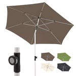 Doppler Push Up Parasol SL-AZ 220 - Ideal for The Balcony Or Garden - Approx 220 cm - Foldable - Greige-Taupe 416579846AZ