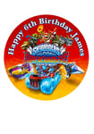 Skylanders Superchargers personalised CakeTopper Edible Icing Sugar 7.5" img b24