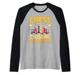 Chess Player Chess The Art Of Crushing Egos Gently Raglan Baseball Tee