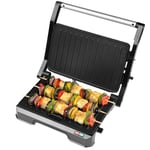 Progress EK5854P 2 in 1 Health Grill - Panini Press, Electric Grill with Non-Stick Plates, Opens out to 180° for Dual Cooking, Removable Drip Tray, Easy to Clean, Cool-Touch Handle, 850W