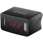 Tlily - Adaptateur de Chargeur Double usb Voiture obd Charge Universel 12V 24V Affichage la Tension led Prise Puissance