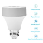 WiFi Smart Bulb Socket Adapter Light Lamp Base Holder Remote S-witch 2.4Ghz