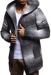 Leif Nelson Veste en tricot à capuche pour homme LN5715 - - Large