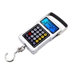 7 In 1 Digital Hanging Scales 50kg Max Weight LCD Display Temperature Clock