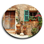 Round MDF Magnets - Charming Old House Spain #44556