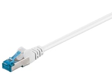 92715 Câble Patch Cat 6A Câble Ethernet Double Blindage S-Ftp Jusqu'À 10000 Mbits, 500 Mhz, Câble Cuivre Sans Halogène, Connecteur Rj-45, Contacts Plaqués Or, 10 M, Blanc[CAB132140]