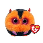 Ty Beanie Balls Puffies Whodini – den orange halloweenugglan! Höjd 9 cm