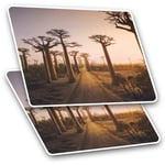 2 x Rectangle Stickers 7.5 cm - Baobab Trees Madagascar Tree Cool Gift #3090