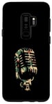 Coque pour Galaxy S9+ Microphone camouflage – Vintage Singer Live Music Lover