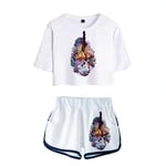 ZOSUO Hunter×Hunter Ensemble de Sport Tops Manches Courtes et Short Eté 3D Imprimé Killua Zoldyck Femmes Filles SurvêTements Décontractée,S