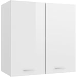 Armoire suspendue Armoire de cuisine Meuble haut de Cuisine Blanc brillant 60x31x60 cm Aggloméré 80915