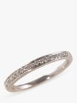 London Road 18ct White Gold Portobello Raindrop Diamond Half Eternity Ring