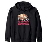 Cat Lover | Pet | Kitten | My Medicine For Happiness Zip Hoodie