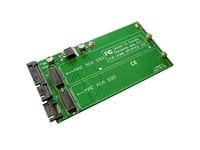 Adaptateur SATA pour DEUX SSD MACBOOCK AIR 12 + 6 BROCHES - A1369, A1370, A1375, A1377 MC965, MC968, MC969