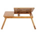Foldable Bamboo Laptop Desk Table Adjustable Breakfast Bed S